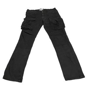 Fashion Nova Black distressed cargo pants Size 36x31